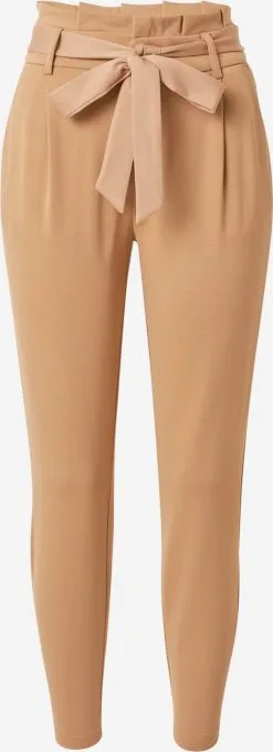 ONLY Pantalons Tapered Broek POPTRASH YO EASY Dames Lichtbruin