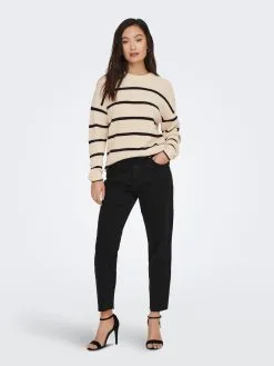 ONLY Fijngebreide Truien Trui Pernille Dames Beige -ONLY Elegant winkel 03859c5ecb12ff034de6c8462d441891