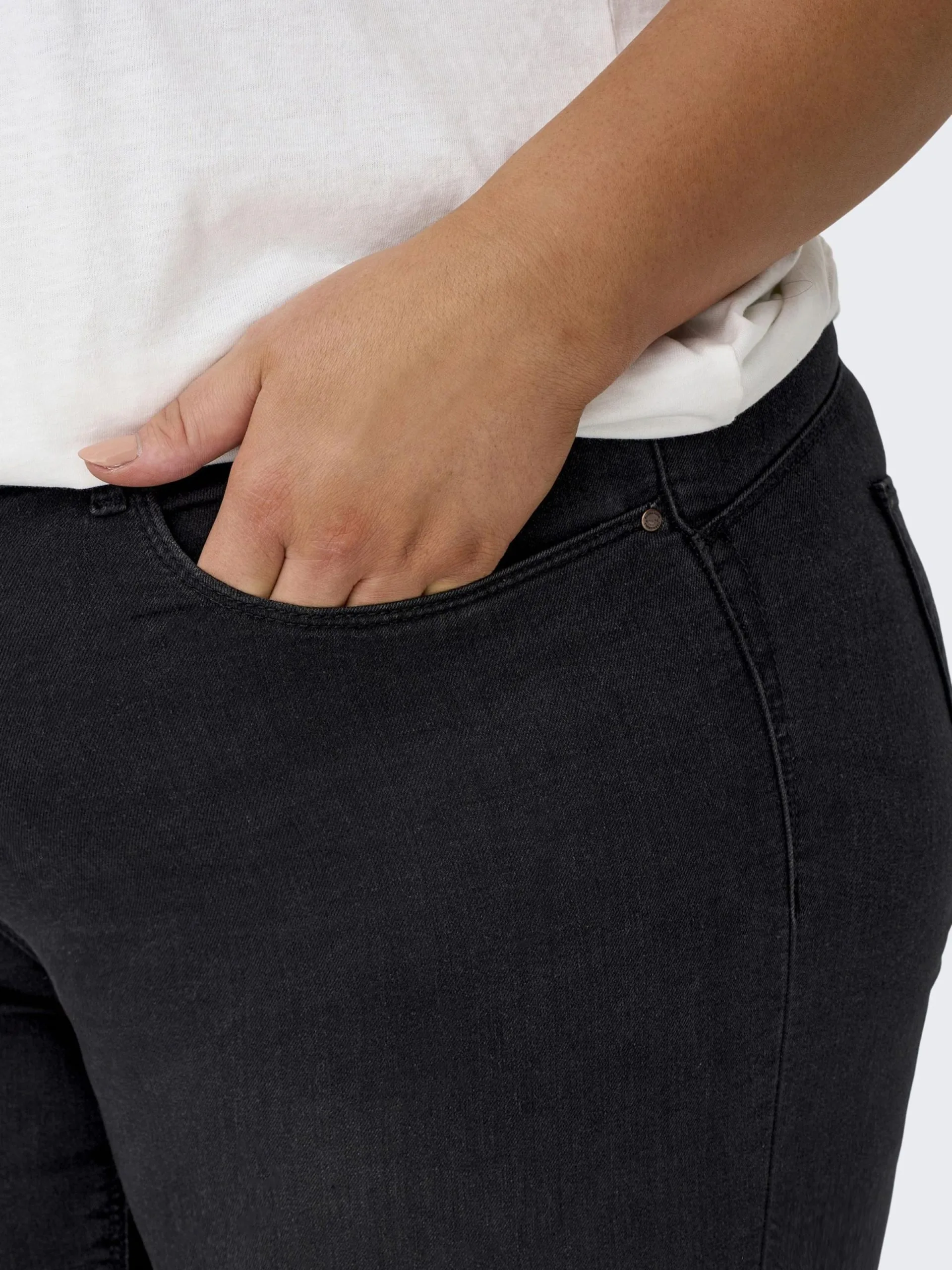 ONLY CARMAKOMA Straight Regular Jeans CARHIRIS Dames Zwart 5 ONLY CARMAKOMA Straight Regular Jeans CARHIRIS Dames Zwart - Afbeelding 5