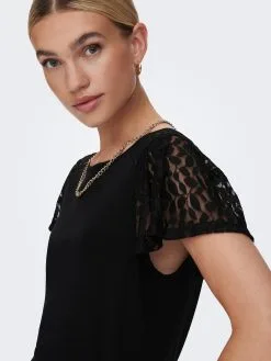 ONLY T-shirts Shirt KANYE Dames Zwart -ONLY Elegant winkel 03c1afd79aa486f1e58faddb161826d4