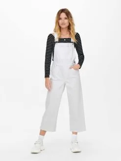 ONLY Driekwart Broeken Regular Tuinbroek Dames Wit -ONLY Elegant winkel 04abf03166da71b2ac15242bd79e923e