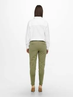 ONLY Bandplooibroeken Slimfit Bandplooibroek Poptrash Dames Olijfgroen -ONLY Elegant winkel 05df880b6fde49a28533e942cdbd21d6
