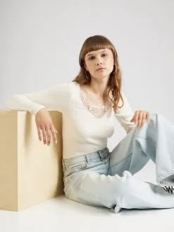 ONLY Longsleeves Shirt KIRA Dames Offwhite -ONLY Elegant winkel 0637bf56bf7ad7ac6a71810c4d59e245