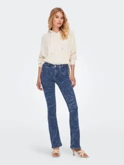 ONLY Bootcut Flared Jeans Dames Blauw -ONLY Elegant winkel 07033bc3848fa277f7ece93359fdb3d3