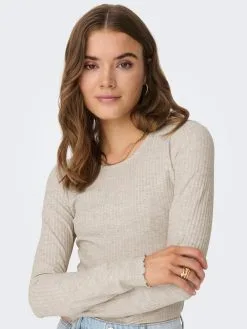 ONLY Longsleeves Shirt EMMA Dames Stone Grey -ONLY Elegant winkel 0722f1f621631bcd1db11ce8d624a0a4