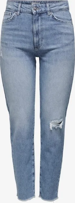 ONLY Jeans Slimfit Jeans Emily Dames Blauw
