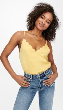 ONLY Spaghetti Tops Top Debbie Dames Geel -ONLY Elegant winkel 08068b5c44a778a0fc261fb72b0d47a4