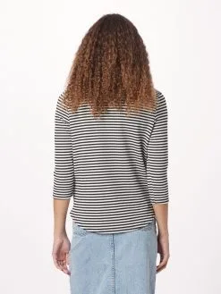 ONLY Shirts Met 3/4 Mouw Shirt IBEN Dames Zwart / Wit -ONLY Elegant winkel 0873cbc558aed4addb7ba2b843feb1bb