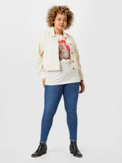 ONLY CARMAKOMA T-shirts Shirt Dumbolove Dames Crème -ONLY Elegant winkel 0939bea350e233b5be2e25b3f851a945