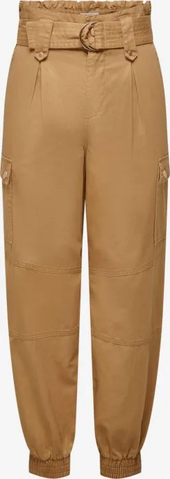 ONLY Cargobroeken Tapered Cargobroek Dames Bruin