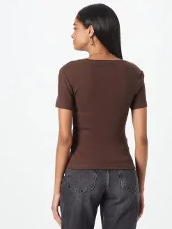 ONLY T-shirts Shirt NULAN Dames Donkerbruin -ONLY Elegant winkel 098c58e68c2c05b8b491721a696dabd2