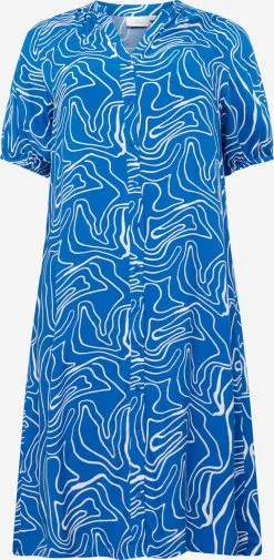 ONLY CARMAKOMA Blousejurken Blousejurk DES ALLIE Dames Royal Blue/koningsblauw