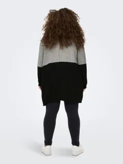 ONLY CARMAKOMA Vesten Gebreid Vest Dames Grijs Gemêleerd / Zwart -ONLY Elegant winkel 0a3fe0447d7de9f1f96bf1a3b86c4723