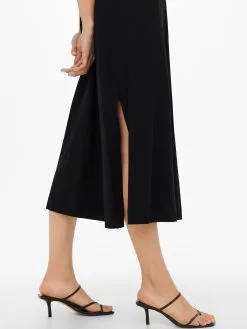 ONLY Midi Jurken Jurk VIVI Dames Zwart -ONLY Elegant winkel 0a6eed56077a5f1d5bedc9dbbae81a5e
