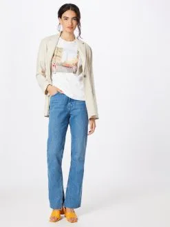 ONLY T-shirts Shirt KIMLEY Dames Wit -ONLY Elegant winkel 0aa013b086c6db049db03cfadb98b434