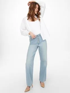 ONLY Wide Leg Wide Leg Jeans Molly Dames Lichtblauw -ONLY Elegant winkel 0aa836fcf43f29fa5d2799d5988fc728
