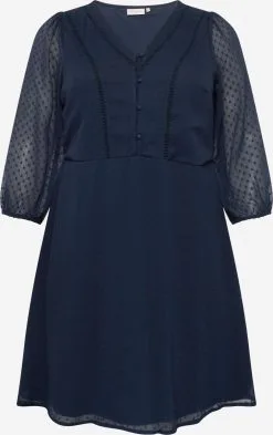 ONLY CARMAKOMA Mini Jurken Jurk NEW BETTINA Dames Nachtblauw