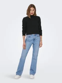 ONLY Fijngebreide Truien Trui Laura Dames Zwart -ONLY Elegant winkel 0c0462a2e61e25410ab055288f2839c0