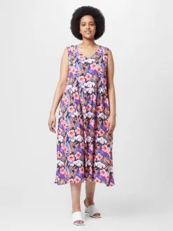 ONLY CARMAKOMA Zomerjurken Zomerjurk NOVA ELLA Dames Nachtblauw -ONLY Elegant winkel 0c4d5019b5bdf3f5e05854acc53c5d79