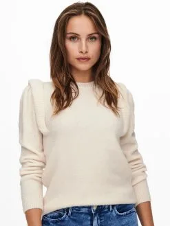 ONLY Fijngebreide Truien Trui Sunflower Dames Beige -ONLY Elegant winkel 0cf1c10ef0f14b6a34ab139ce9f0abf3