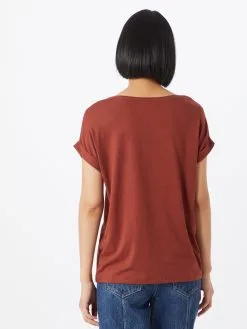ONLY T-shirts Shirt Moster Dames Roestbruin -ONLY Elegant winkel 0d08d19d13a008e98201a8f8c49576d6