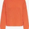 ONLY Fijngebreide Truien Trui Bella Dames Oranje