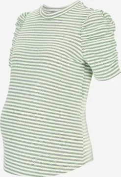 ONLY MATERNITY T-shirts Shirt IBEN Dames Lichtgroen / Donkergroen / Wit