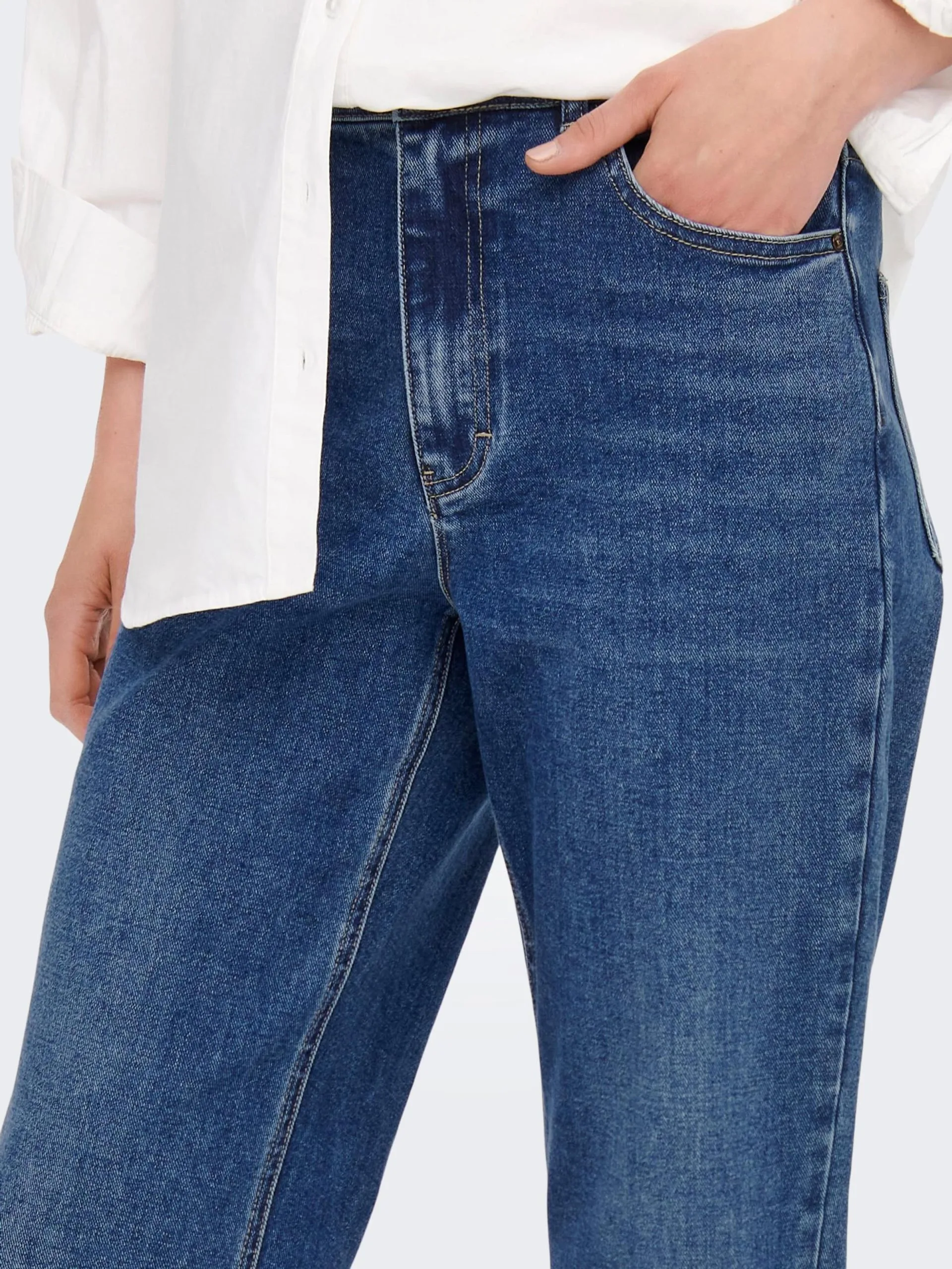 ONLY Straight Regular Jeans ROBBIE Dames Blauw 6 ONLY Straight Regular Jeans ROBBIE Dames Blauw - Afbeelding 6