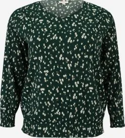ONLY CARMAKOMA Longsleeves Shirt Dames Donkergroen
