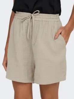 ONLY Shorts Regular Broek THYRA Dames Donkerbeige -ONLY Elegant winkel 0ecb3e954d7d4893860e92a99d6e5552