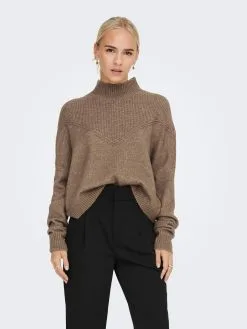 ONLY Fijngebreide Truien Trui Dames Ombergrijs -ONLY Elegant winkel 0fdccd5e65e2dece727b7bd5678c43a2