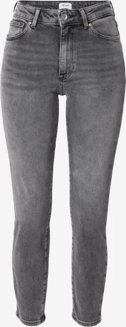 ONLY Straight Regular Jeans EMILY Dames Grijs