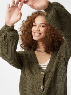 ONLY Vesten Gebreid Vest Dames Groen -ONLY Elegant winkel 1077ec2c838d3c9c2e14bd64e686c54c