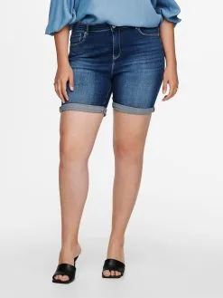 ONLY CARMAKOMA Denim Shorts Slimfit Jeans Laola Dames Blauw -ONLY Elegant winkel 10a58b087b5cbaade23cd6a2b7ee27f2