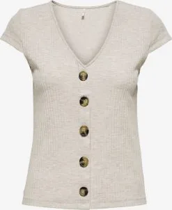 ONLY T-shirts Shirt Nella Dames Beige Gemêleerd