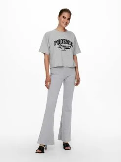 ONLY Pantalons Flared Broek Dames Grijs -ONLY Elegant winkel 10fdc52158477974c684c9a64d2fc27c