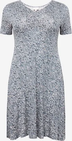 ONLY CARMAKOMA Jerseyjurken Jurk FLAWSONE Dames Smoky Blue