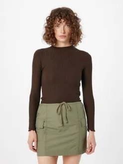 ONLY Longsleeves Shirt EMMA Dames Donkerbruin -ONLY Elegant winkel 12428854654e5d4363bc6371916fb5b0