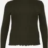 ONLY CARMAKOMA Longsleeves Shirt ALLY Dames Donkergroen