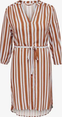 ONLY CARMAKOMA Blousejurken Blousejurk Dames Karamel