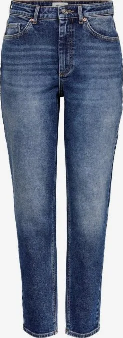 ONLY Straight Regular Jeans Veneda Dames Blauw