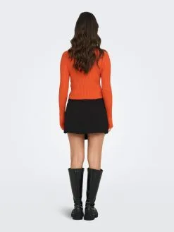 ONLY Fijngebreide Truien Trui Meddi Dames Donkeroranje -ONLY Elegant winkel 13e9d1cc885d783ae39e98e134da2c0c