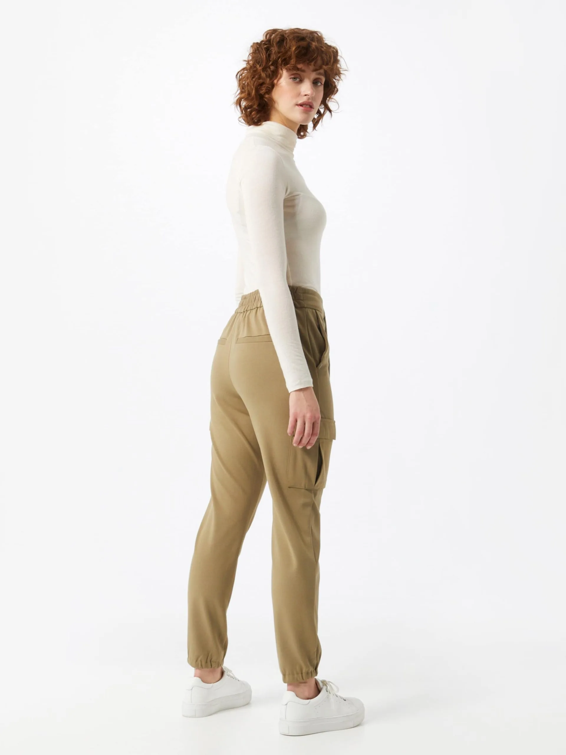ONLY Cargobroeken Tapered Cargobroek Dames Olijfgroen 3 ONLY Cargobroeken Tapered Cargobroek Dames Olijfgroen - Afbeelding 3