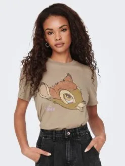 ONLY T-shirts Shirt BAMBI Dames Donkerbeige 11 ONLY T-shirts Shirt BAMBI Dames Donkerbeige -ONLY Elegant winkel 15f45d5ff3ba271668b6cc2eeb3b559d