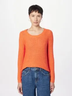 ONLY Basic Truien Trui Geena Dames Mandarijn -ONLY Elegant winkel 17347897da1340b9d1a143c89c6b6977