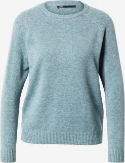 ONLY Fijngebreide Truien Trui Lesly Kings Dames Blauw Gemêleerd