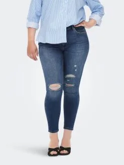 ONLY CARMAKOMA Jeans Skinny Jeans Bobbi Life Dames Blauw -ONLY Elegant winkel 18f1be984e3ea3f98ed74fb9dbf9148c
