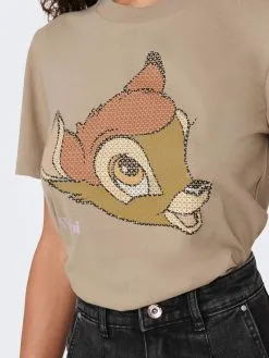 ONLY T-shirts Shirt BAMBI Dames Donkerbeige 13 ONLY T-shirts Shirt BAMBI Dames Donkerbeige -ONLY Elegant winkel 193d72a0a0ad71c911965986af6c845f