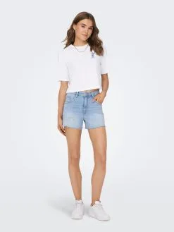 ONLY T-shirts Shirt MICKEY Dames Wit -ONLY Elegant winkel 1a3078deb0247b0a20aa58ff460bca1d