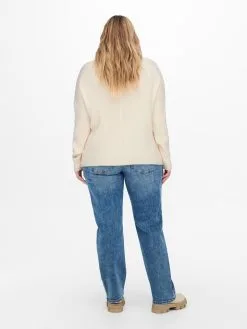 ONLY CARMAKOMA Coltruien Trui Carkaria Dames Wolwit -ONLY Elegant winkel 1a3c392bd89278985e376d818b02f51d